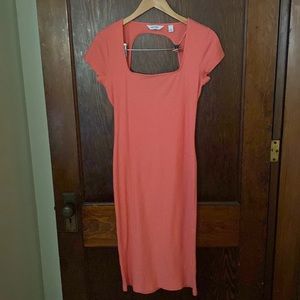 Peach colored summer dress